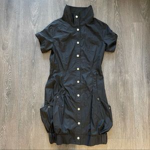 NWOT - Black short sleeve button up thin jacket
